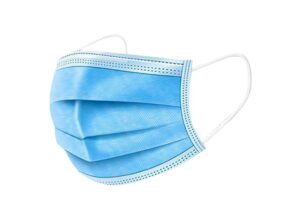 Masca din fibră cu elastic -albastră