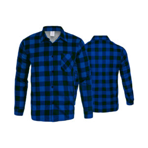 Cămașă flanelată albastră