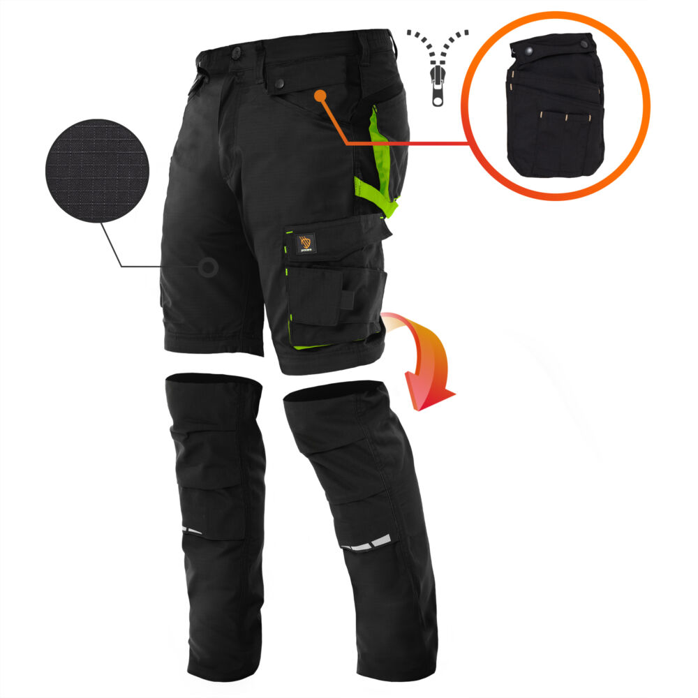 Pantaloni multifuncționali Zeus Black - imagine 4