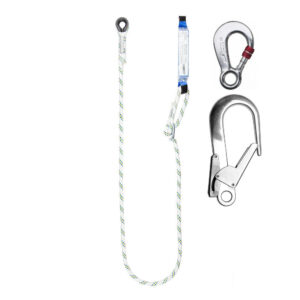 siguranță cu coardă reglabilă LB100 și carabiniere AZ003 + AZ023 – 2 m