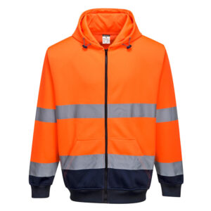 Hanorac Doua Tonuri cu Fermoar si Gluga