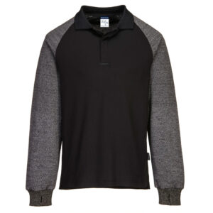 Tricou polo cu mâneci rezistente la tăieturi