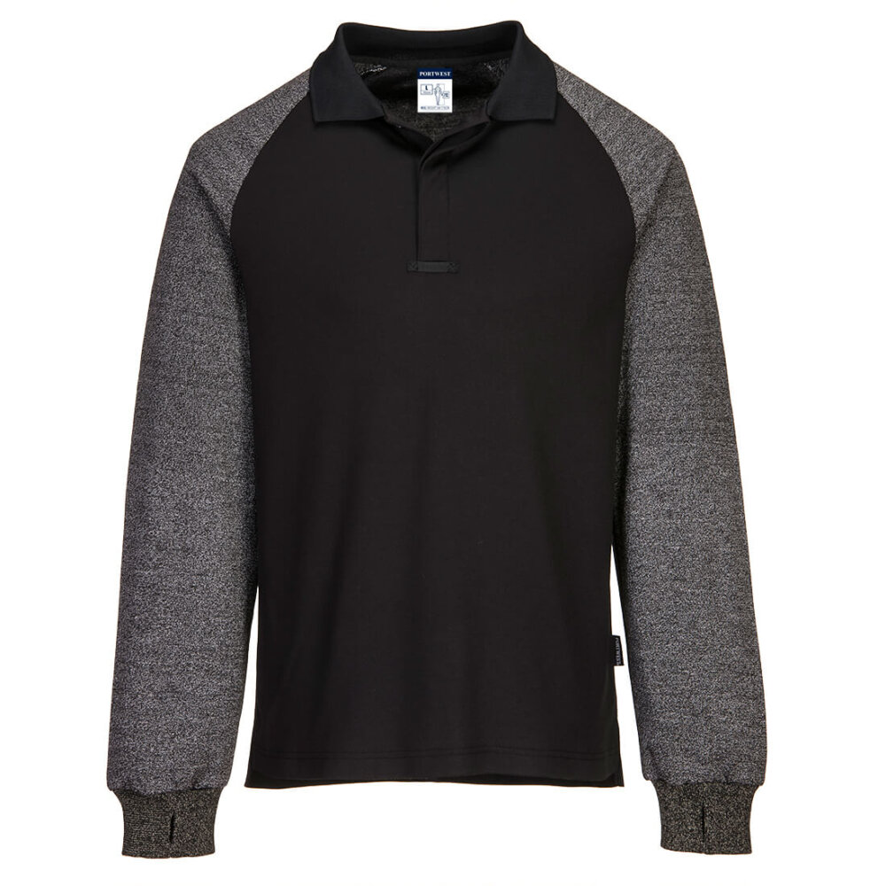 Tricou polo cu mâneci rezistente la tăieturi