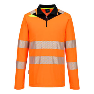 DX4 Hi-Vis Zip Polo Shirt L/S