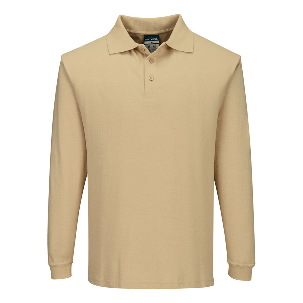 Modaflame Knit FR Long Sleeve Polo Shirt