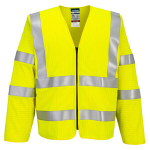 Bizflame Hi-Vis FR Long Sleeve Zip Vest