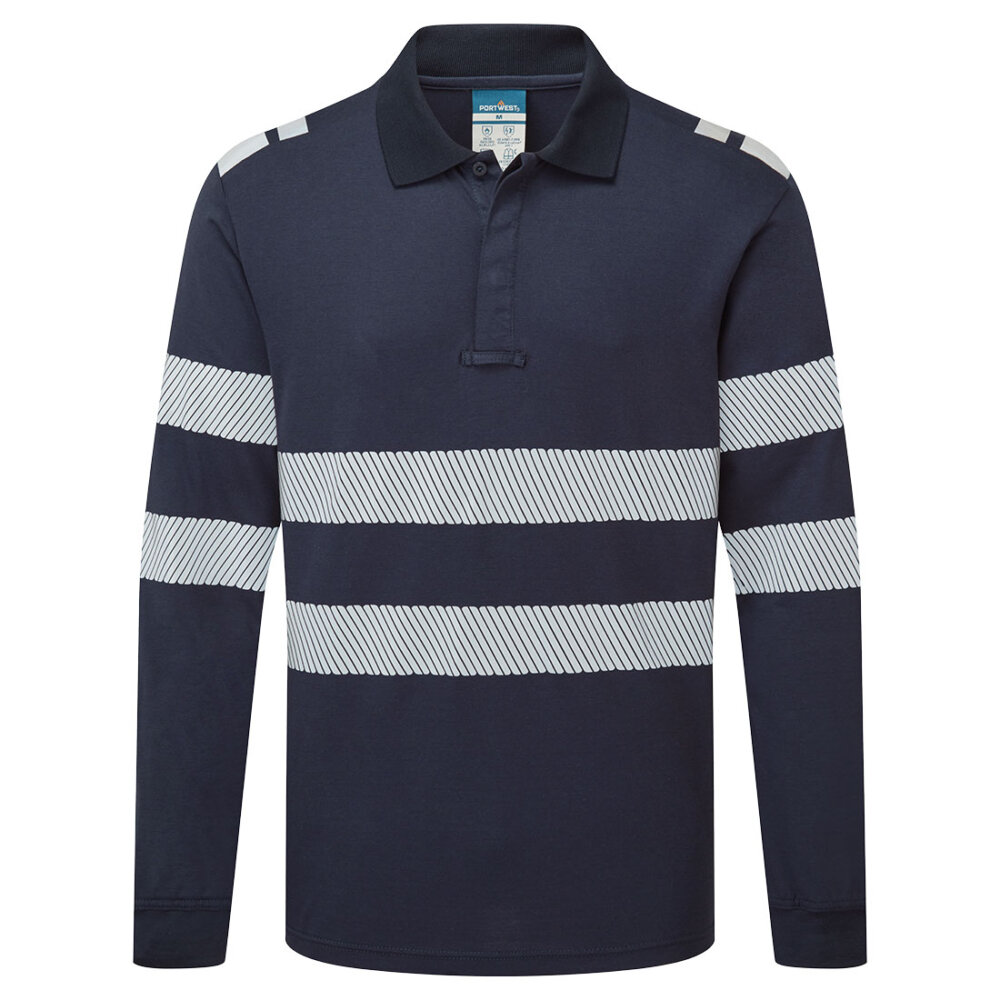 PW3 Modaflame Knit FR Long Sleeve Polo Shirt