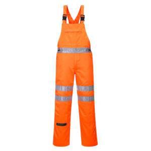 Pantaloni pieptar de serviciu Hi-Vis Poli-bumbac