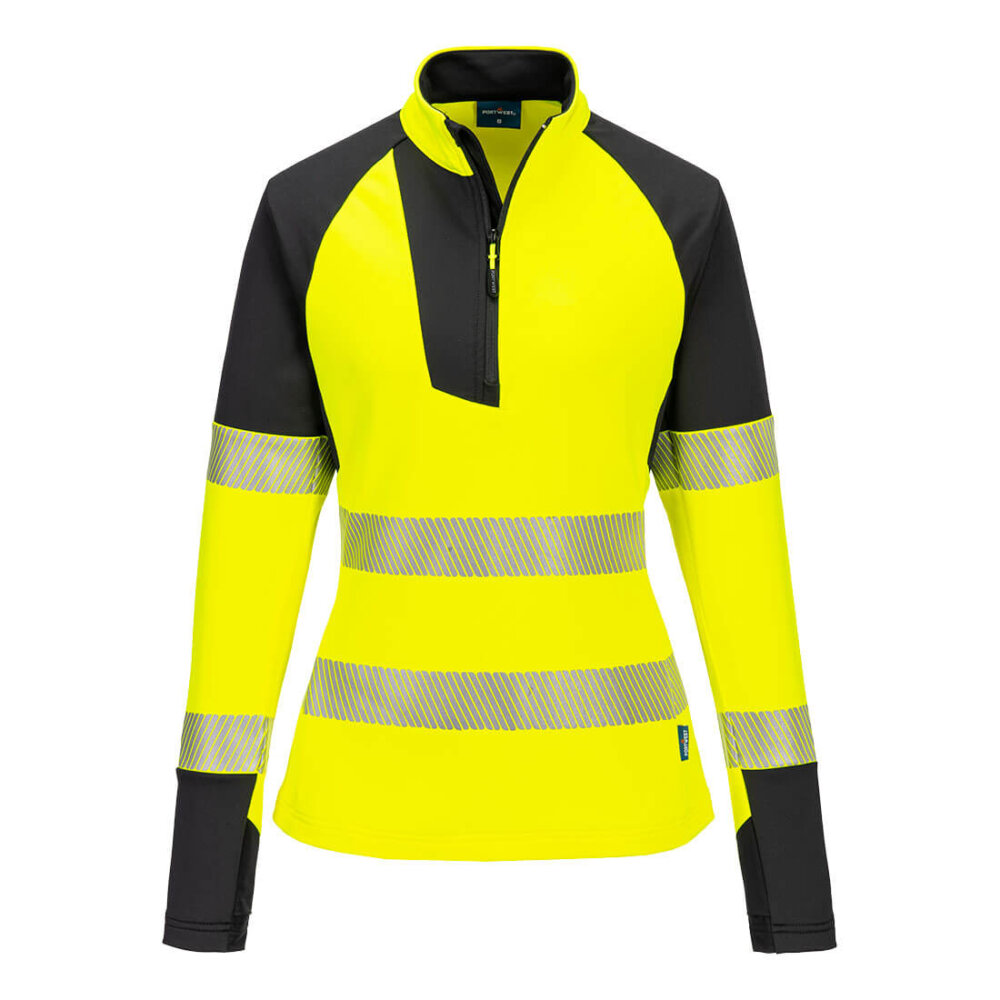 PW3 Hanorac cu fermoar 1/4 Hi-Vis pentru femei